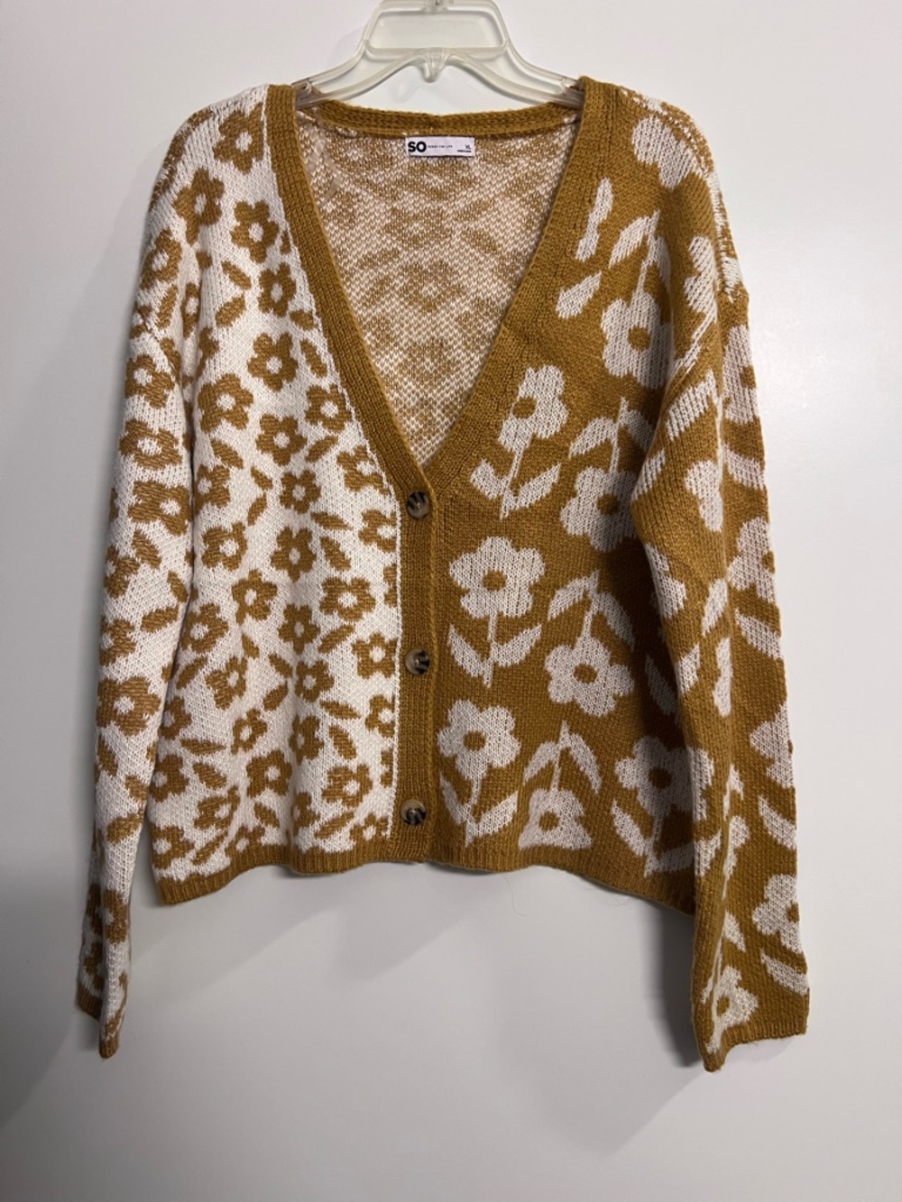 Mismatch Floral Print Cardigan